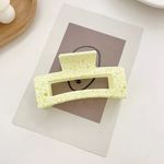 Korean Retro Geometric Painting Hollow Acetate Green Hair Claw Photo 3