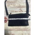 IHKWIP Triple Entry Quilted Crossbody Wristlet Strap Black Travel Vacation Purse Photo 6