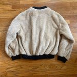 JODIFL Tan Sherpa Bomber Jacket Photo 5