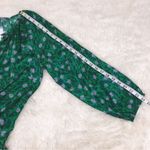 Roller Rabbit Green Floral Long Sleeve Top Peasant Blouse Lucy Size Large New Photo 11