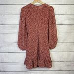 Princess Polly Dalko Mini Dress Red Floral Balloon Sleeve Ruffle Women's Size 4 Photo 7