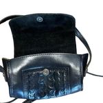 Patricia Nash black leather Amatrice Florence Tooled Mini Barrel Crossbody Bag Photo 6