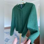 Lands' End 100% Wool  Cardigan Blazer Scandi Structured Dark Academia Winter Fall Photo 4