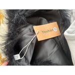 NWT Youhan Women's Faux Fur Vest Coat Sleeveless Jacket size xs Black Photo 5