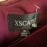 XScape  Off-Shoulder Burgundy Maxi Dress Photo 6