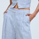 Madewell  Linen Pants The Harlow Wide-Leg Photo 1