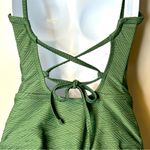 Kona Sol  One Piece Textured Green Swim Suit Size S Photo 8