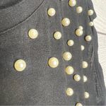 Moa Moa Black Pearl Embellished Casual Top Size Medium Photo 4