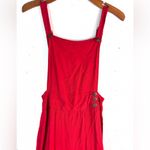 Gypsies & Moondust  L Slouchy Overalls Vibrant Red Jumpsuit Photo 2