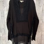 Lovestitch  Women’s The Eyelet Tunic    lightweight sheer blouse 100% cotton SZ M Photo 8