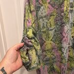 Wrangler Rock 47 Shirt Womens XXL Snake Print Green Purple Button Roll Tab Bling Photo 4