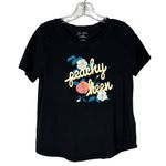 Anthropologie x Janine Lecour Peachy Keen Black Relaxed Fit Short Sleeve Tee S Photo 0