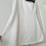 Anthropologie Flat White One-Shoulder Crochet Mini Dress, Size XL Photo 8