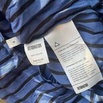 Reformation Eldridge blue stripe tie neck blouse S Photo 6