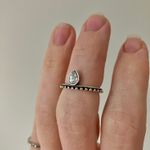 Crown Ring Pear Teardrop Bohemian Stacking Band Vintage “Tuilelaith” Silver Jewelry Photo 14