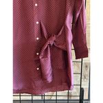 NWT Thakoon Shirt Dress Large Maroon Small Silk Oversized Red Photo 3