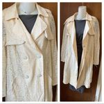 Anthropologie White Ivory lace trench coat Photo 2