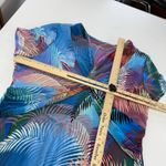 Soft Surroundings  Dress Womens Large Blue Anya Ombré Palms Maxi Coastal Tropical Photo 6