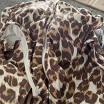 Aerie  Animal Print Wrap One Piece Bikini Tan Brown Cheetah Leopard small Photo 4