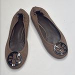 Tory Burch Minnie Travel Pewter Snakeskin Ballet Flats S-248 Sz 8.5M Photo 0
