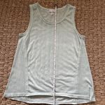 Olivia Sky  Flowy Light Green Mineral Wash Distressed Tank Top Small Photo 3