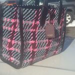 Kate Spade  Black and Pink Checkered Woven Tote Photo 4