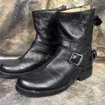 Frye Black Veronica Back Zip Engineer Boots Photo 0