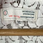 Anthropologie  Odd Molly White Floral Lace Mini Dress 1 / S Photo 19