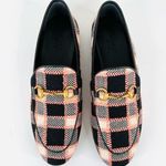 Gucci New Jordaan Horsebit Multi Color Plaid Check Tweed Loafers Flats Size 35 Photo 1