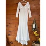 Lulus NWT  Feeling of Forever White Long Sleeve Mermaid Maxi Dress Wedding XXS Photo 2