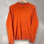 Karen Scott Zip-Back Mock Neck Sweater Womens M Orange Cozy Fall Pumpkin Minimal Photo 0