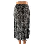 Rachel Zoe Women's Black Floral High Elastic Waist Pull On Midi A-line Skirt M Photo 1