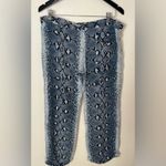 Joseph 100% Silk Pyjama Pants Size 40 Navy Cream Snakeskin Print Lounge Pant Photo 1