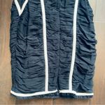 ASOS Vintage Black & Ivory Ruche Bodycon Strapless Cocktail/Wedding Guest Dress Photo 9