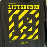 Team Juju Littsburg Black Graphic Unisex Hoodie Size S Yellow Photo 7