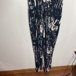 Evereve Peyton Jensen Ludlow surplice knit jumsuit in black and off white tie dye size S Photo 4