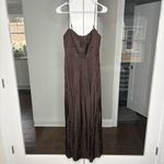 J.Crew NWT  Collection Ruched Maxi Dress Luster Georgette Deep Chocolate Photo 1