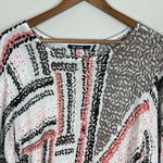 Nic+Zoe  Top Womens 2X Multicolor Pattern Linen Blend Long Sleeve‎ Knit Plus Photo 2