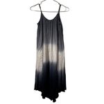 Knox Rose Boho Blue Ombre Midi Shift Dress Gauzy Asymmetric Hem Size Small Photo 1