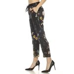 Johnny Was Johnny Was Houstein Kelly Silk Floral Cargo Pants Size XL Black Bohemian Artsy Photo 3