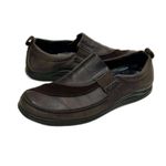 Ecco  Brown Leather and Suede Slip On Loafers 41 Photo 3