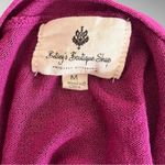 BETSEY'S BOUTIQUE SHOP Tissue Button Fuchsia Long Cardigan Med‎ | NWOT Pink Photo 5