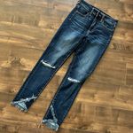 American Eagle AEO  Super Hi Rise Jeggings Ripped Dark Wash Size 4 Photo 2