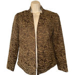 Coldwater Creek  Women’s Bold Floral Textured Jacket Blazer Open Front SIZE 6 Photo 0