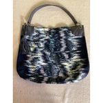 Banana Republic  hobo bag Water Color fabric and Leather top handle tote EUC Photo 1