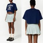 AMI Alexandre Mattiussi Embroidered Logo Cropped Crewneck T Photo 1