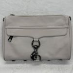 Rebecca Minkoff  Crossbody Bag Leather‎ Silver Hardware Pale Gray Small Photo 0