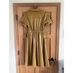 Who What Wear  Faux Leather Camel Button Down Midi Dress Women’s size Small Photo 5