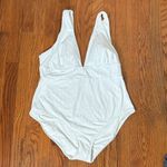ANDIE The Mykonos One Piece Ribbed Swimsuit White size L NWT Photo 2