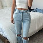 Abercrombie & Fitch Curve Love High Rise 90s Straight Jeans Photo 0